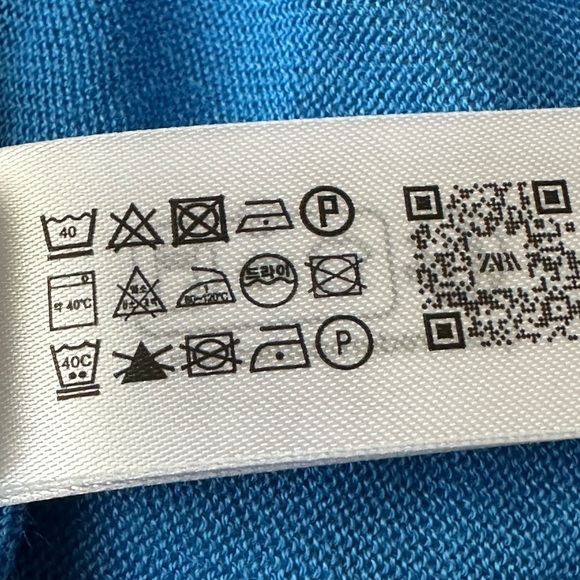 ZARA Cerulean Blue Pullover Sweater Boxy Lightweight Layer Size XL - Picture 12 of 14